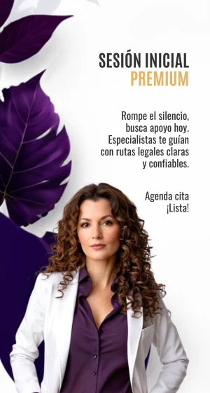 Sesión Inicial Premium — orientación legal y emocional para mujeres empresarias.